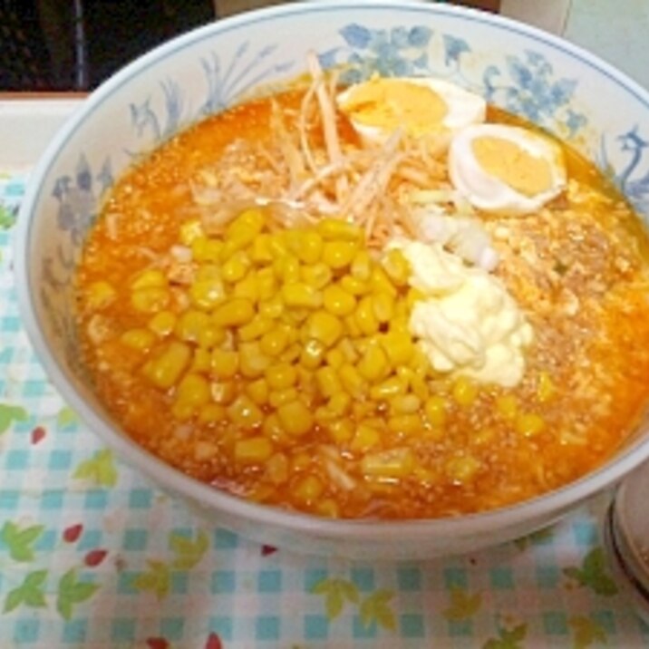 サッポロ一番塩ラーメンで作る坦々面